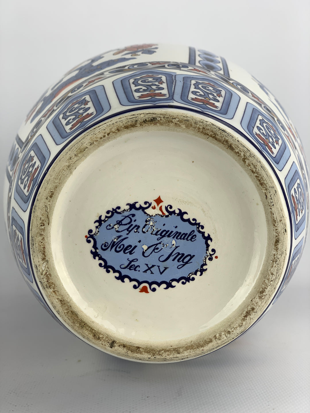 Vaso ceramica decoro cinese