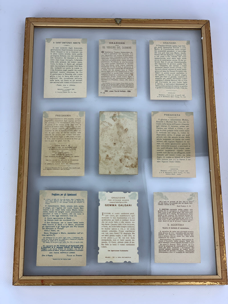 Collezione di Santini incorniciata