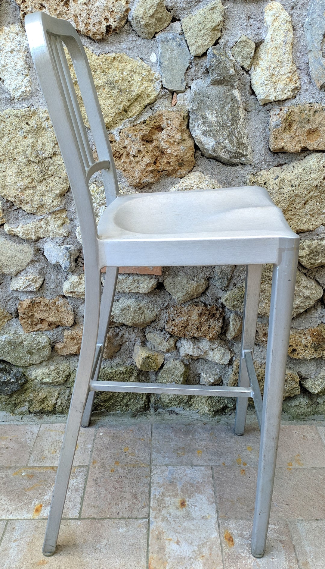 Sgabello alluminio Emeco anni '40