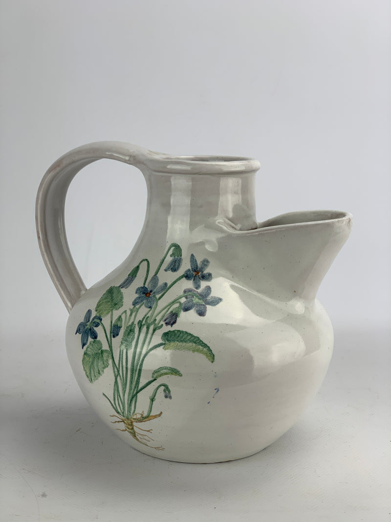 Brocca ceramica decoro floreale