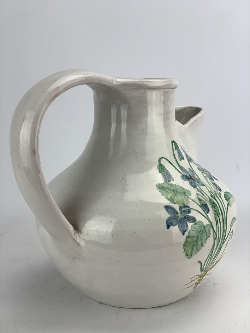 Brocca ceramica decoro floreale