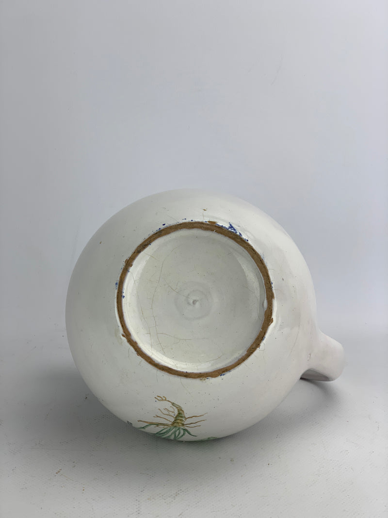 Brocca ceramica decoro floreale