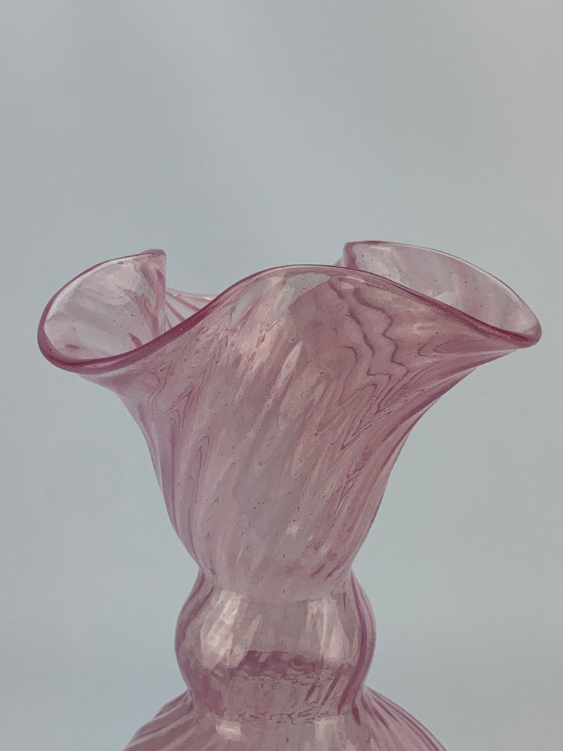 Vaso vetro rosa vintage