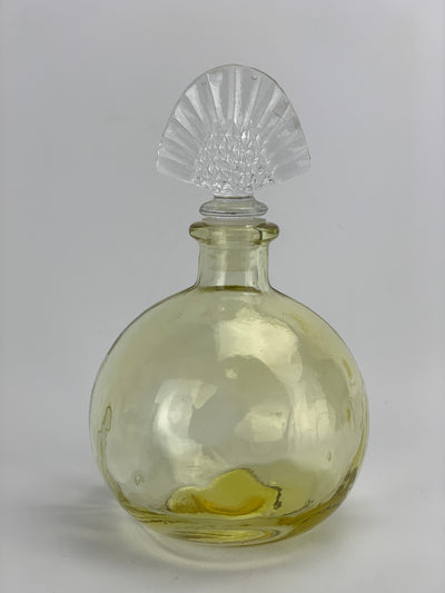Bottiglia vetro giallo forma stondata