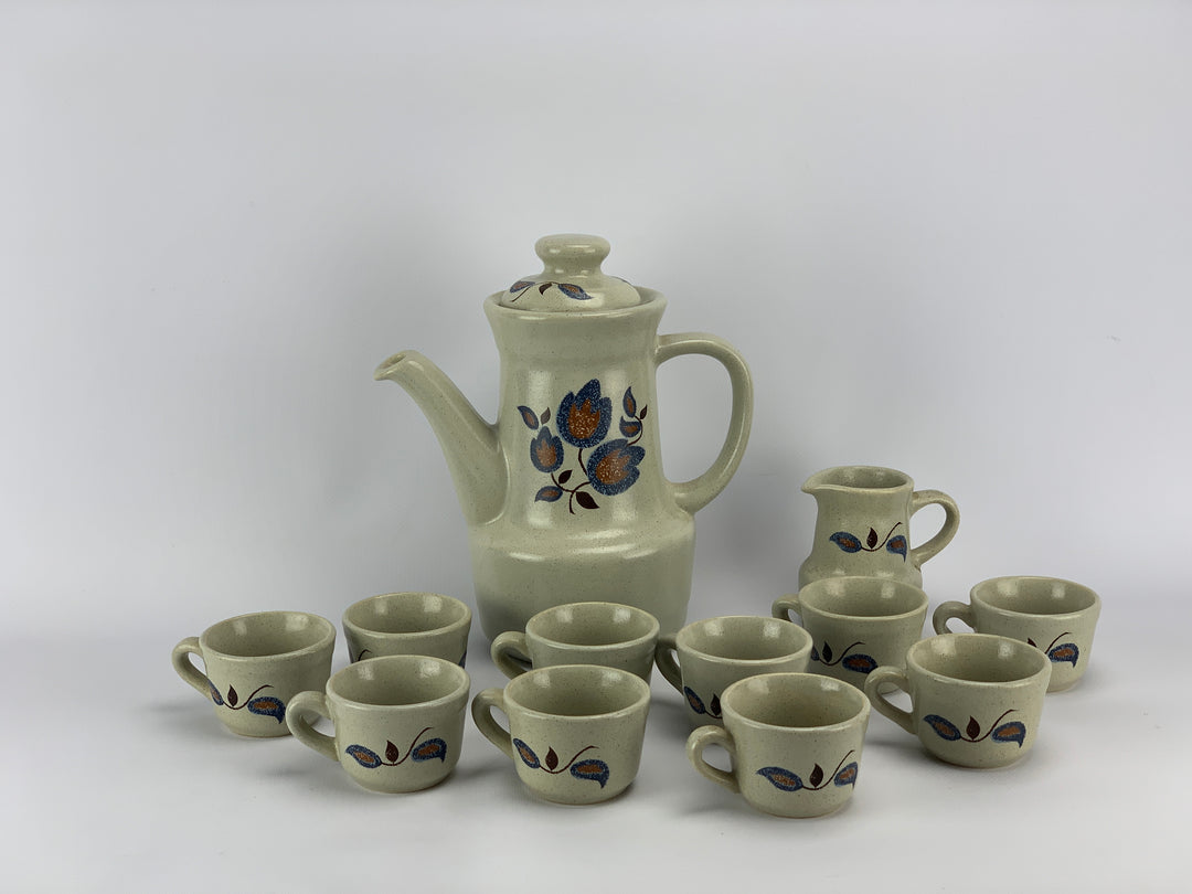 Servizio da caffè da dieci persone Faience de Sant Amand