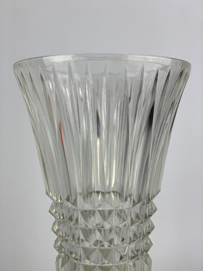 Vaso vintage vetro decoro geometrico