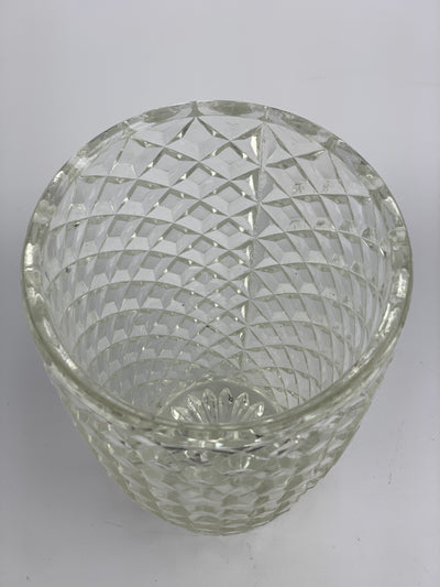 Vaso vintage vetro motivo a rombi