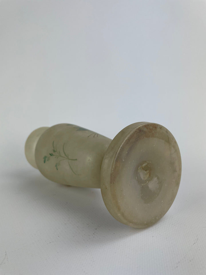 Vaso vetro opalino dipinto a mano