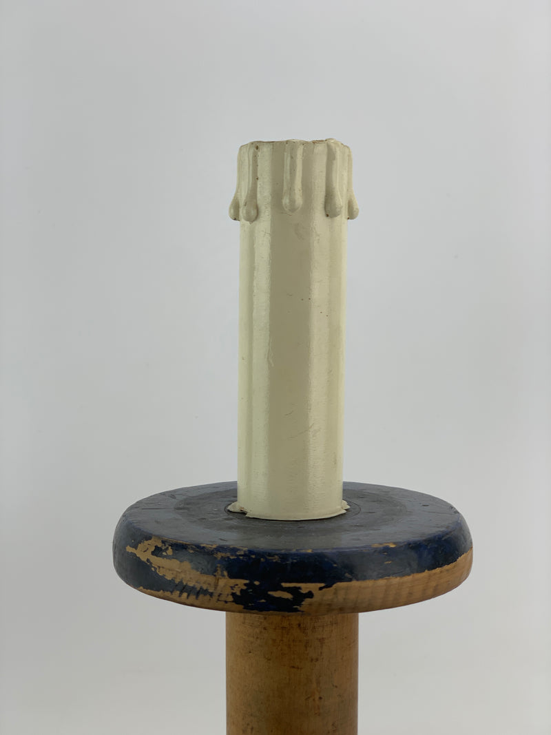 Coppia lampade da tavolo legno dipinto