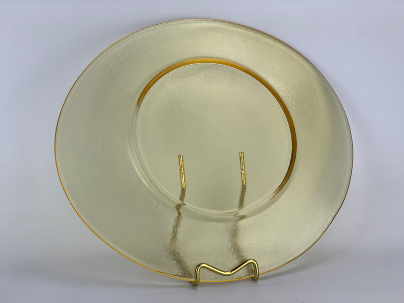 Set otto persone sottopiatti vetro giallo