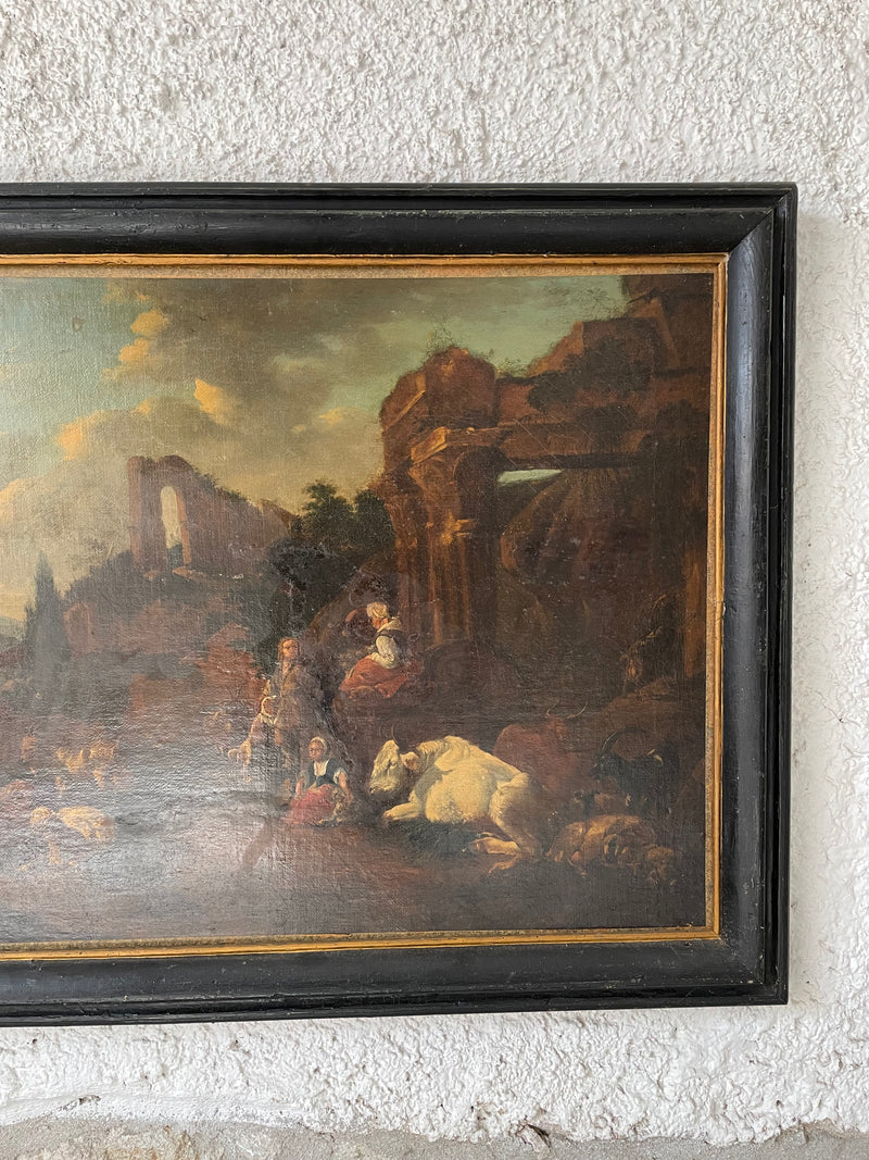 Quadro 1600 Paesaggio con rovine e pastori
