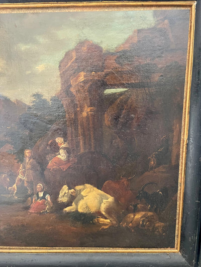 Quadro 1600 Paesaggio con rovine e pastori