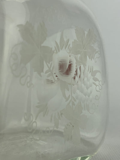 Vaso vetro decoro floreale Carlo Moretti Murano