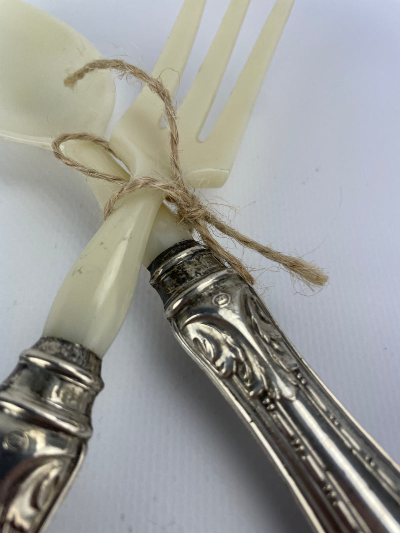 Set Posate da insalata argento 800