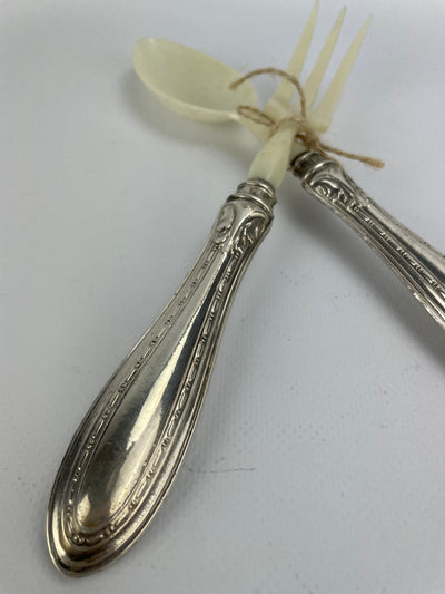 Set Posate da insalata argento 800