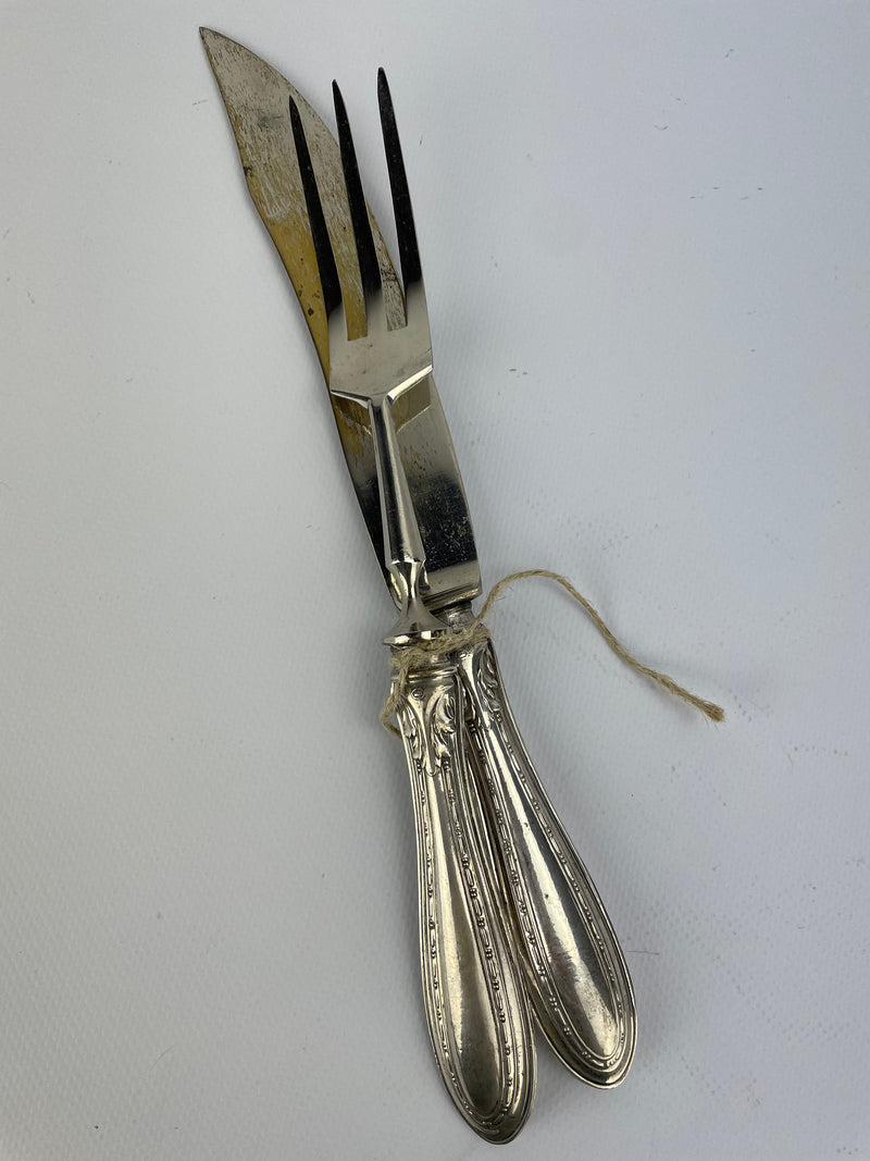 Set posate da arrosto argento 800
