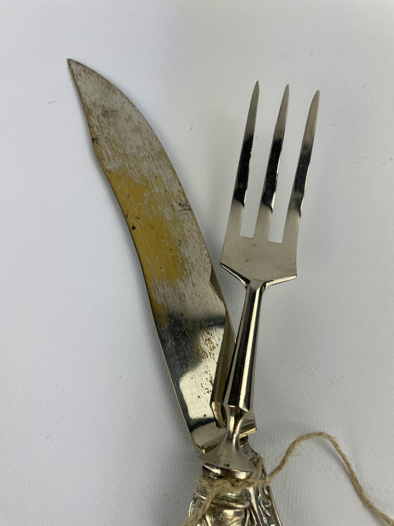 Set posate da arrosto argento 800