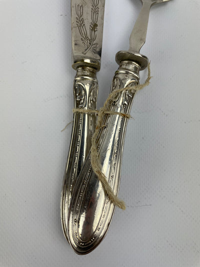 Set posate da arrosto argento 800
