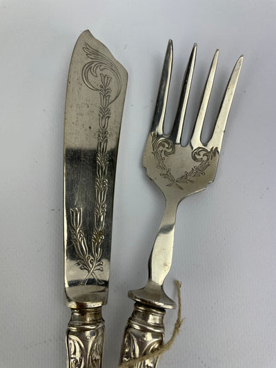 Set posate da arrosto argento 800