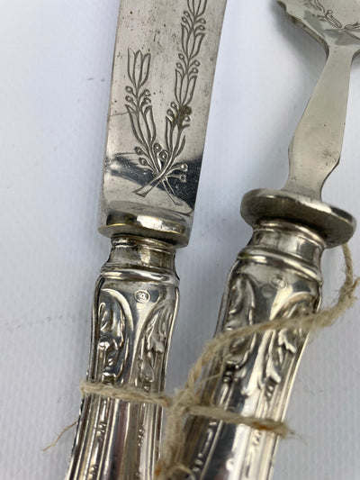 Set posate da arrosto argento 800