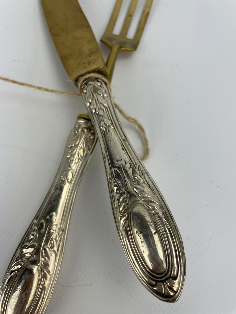 Set posate da arrosto argento 800