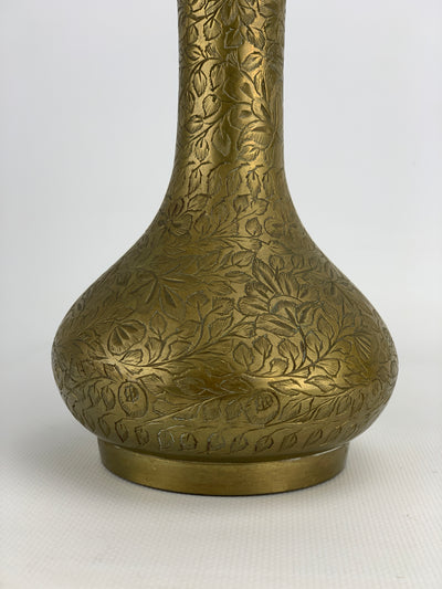 Vaso ottone lavorato indiano