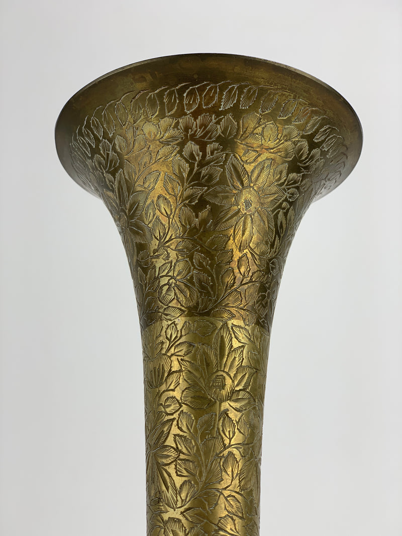 Vaso ottone lavorato indiano