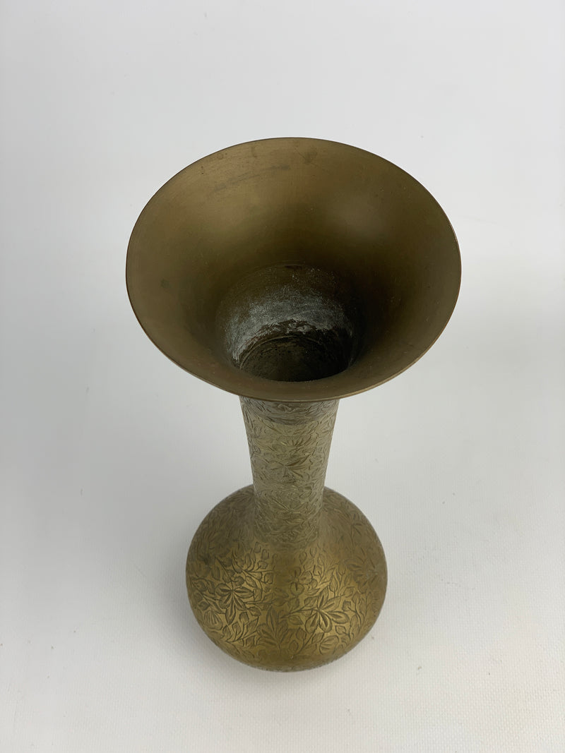 Vaso ottone lavorato indiano
