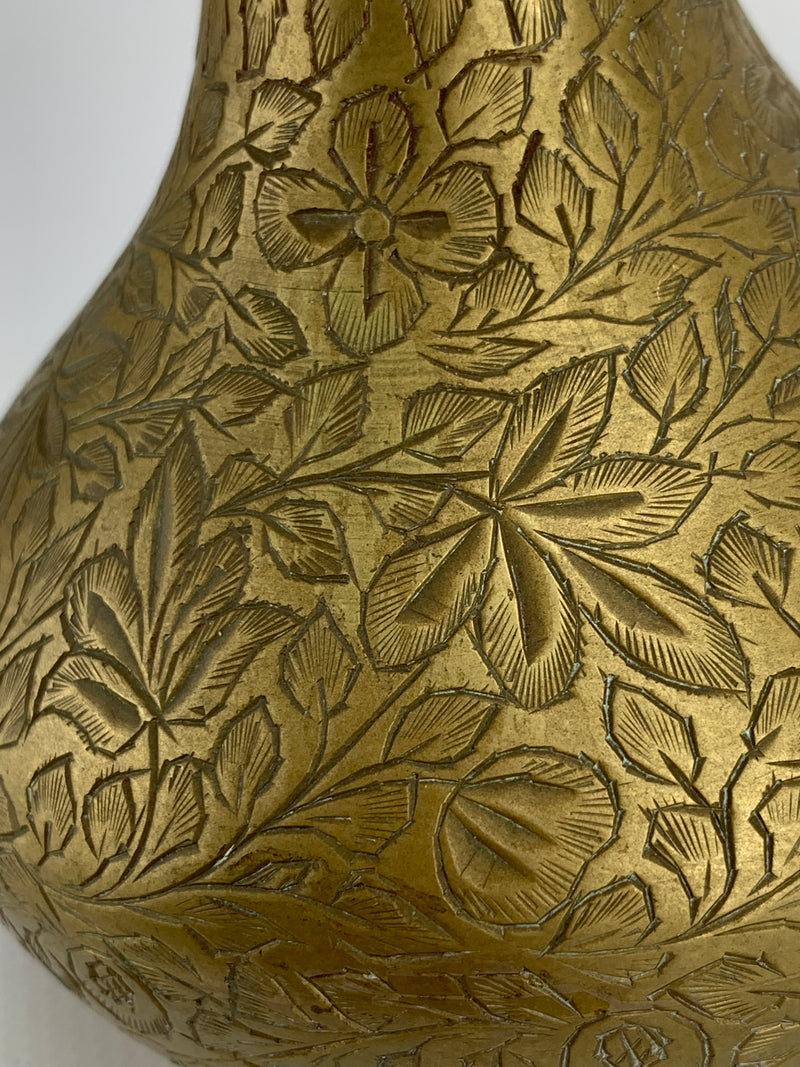 Vaso ottone lavorato indiano
