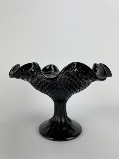 Alzata in vetro nero