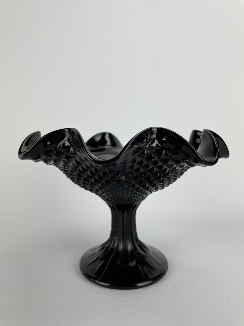 Alzata in vetro nero