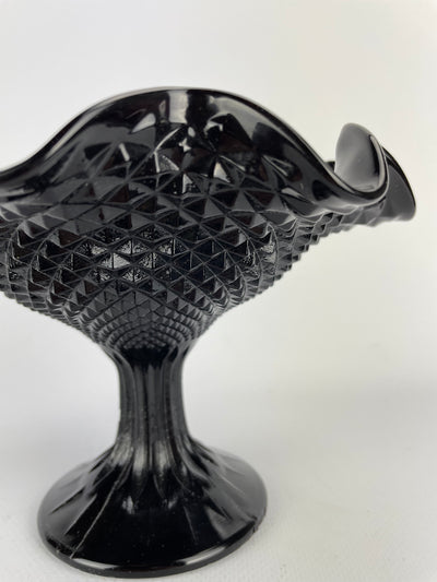 Alzata in vetro nero
