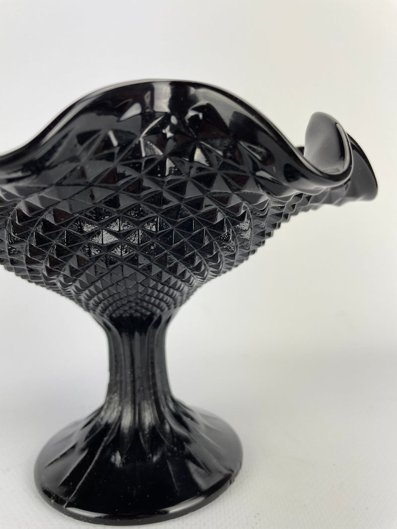 Alzata in vetro nero
