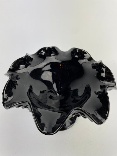 Alzata in vetro nero