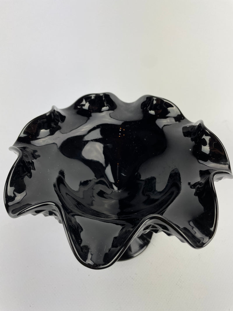 Alzata in vetro nero