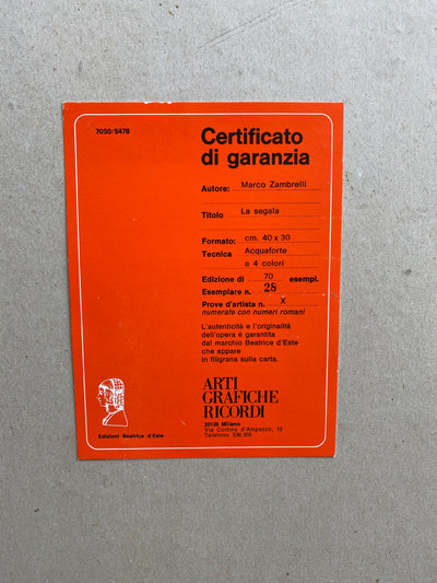 Acquaforte Zambrelli "La segala"