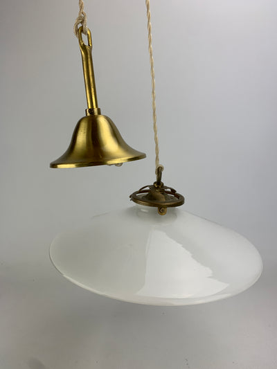 Lampadario vetro opalino