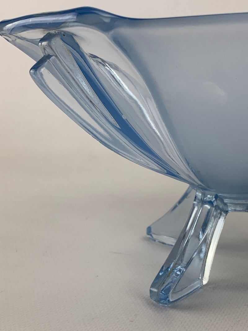 Alzata vetro azzurro