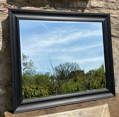 Specchio rettangolare cornice legno nero