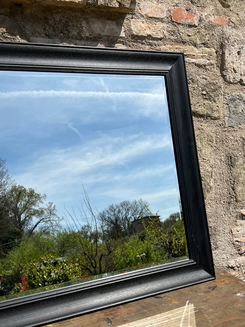 Specchio rettangolare cornice legno nero