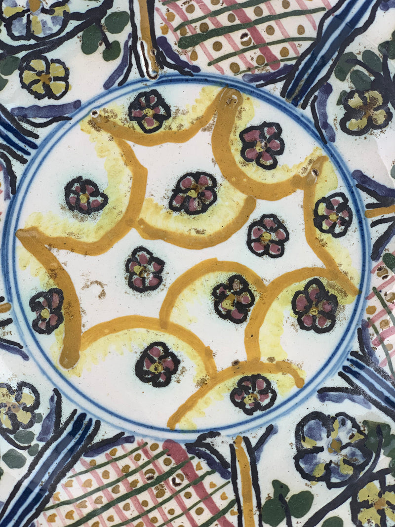 Piatto ceramica dipinta a mano