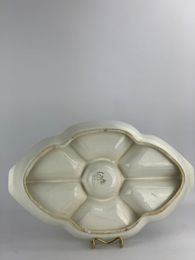 Antipastiera in ceramica decorata sette scomparti Made in Italy