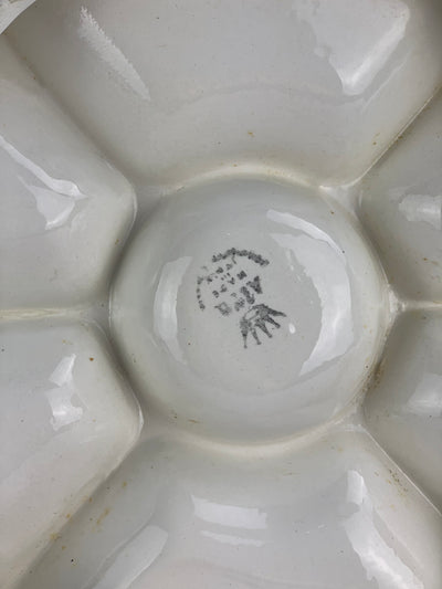 Antipastiera in ceramica decorata sette scomparti Made in Italy