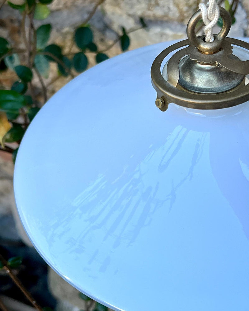 Lampadario vetro opalino