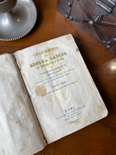 Libro Grammatica della lingua latina, Ferdinando Porretti dell'editore Leonardo Olivieri, 1862.