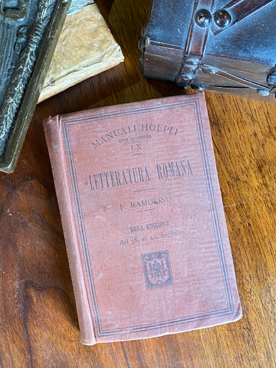 Libro Letteratura Romana, Felice Ramorino editore Hoepli Milano del 1915.