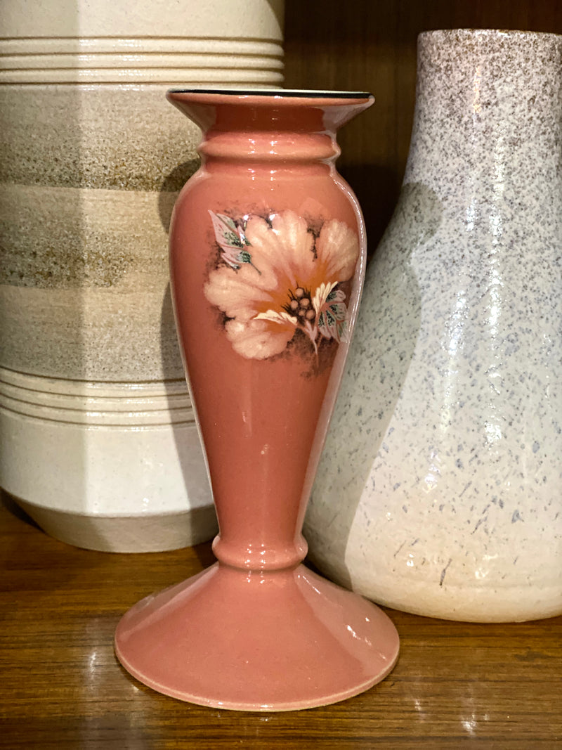 Portacandela ceramica rosa