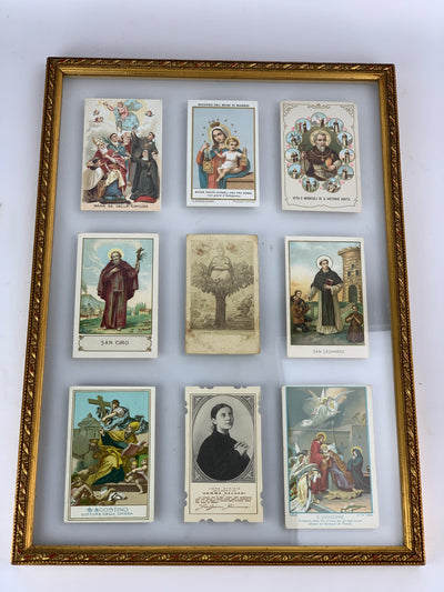 Collezione di Santini incorniciata
