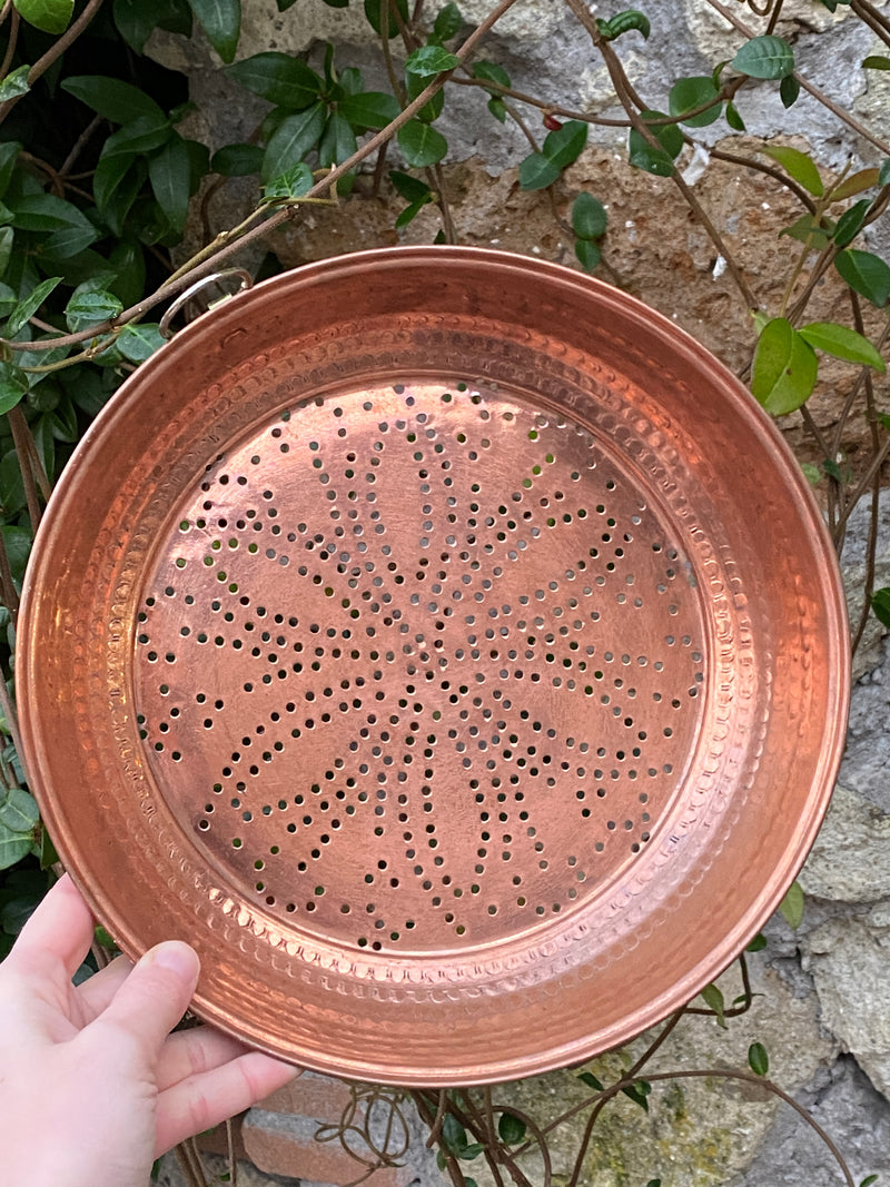 Scolapasta in rame vintage