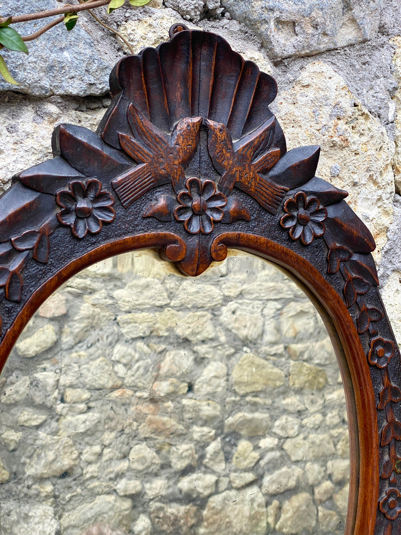 Specchio legno intagliato